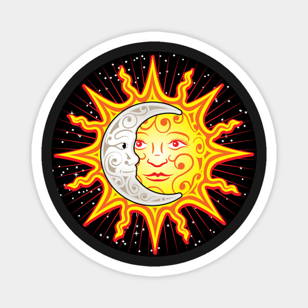 Sun Moon Magnet by SunnyDaysNH