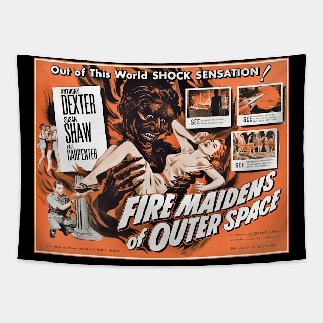 Fire Maidens Tapestry by SciFi_Kaiju_Guy