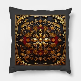 Flat Floral Pattern Pillow