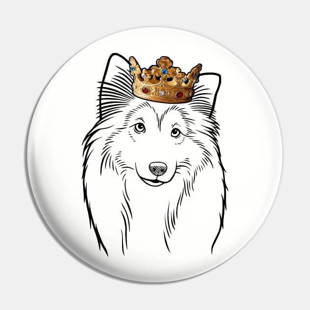 Shetland Sheepdog Dog King Queen Wearing Crown Pin by millersye