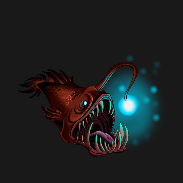 angler fish fish t shirt teepublic