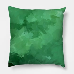 Green of Dream Abstract Painting Pillow