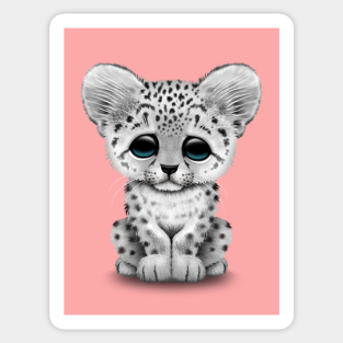 Snow Leopard Cartoon Stickers Teepublic Wild animals, character, childish cute style. snow leopard cartoon stickers teepublic