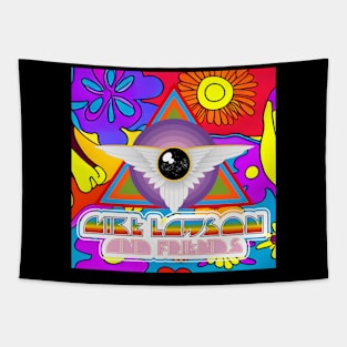 Psychedelic Flower Logo Tapestry