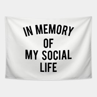 In Memory Of My Social Life Unisex Top Unicorn Tapestry