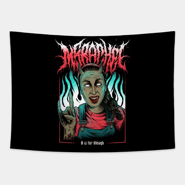 B is for Bleagh Tapestry by Metal Dad Merch