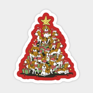 Beagle dogs Christmas tree Magnet