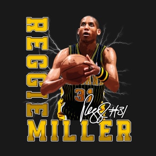 Reggie Miller Choke Sign Basketball Legend Signature Vintage Retro 80s 90s Bootleg Rap Style T-Shirt