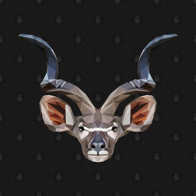 Kudu Low Poly Art by TheLowPolyArtist