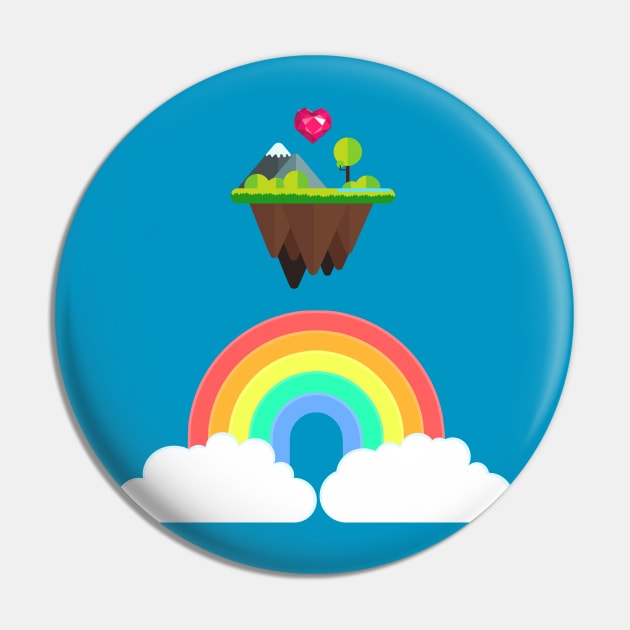 Somewhere Over The Rainbow Pin by EuGeniaArt