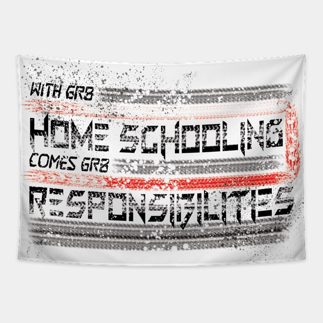 Great Home Schooling great responsibility Tapestry by FLOWING COLORS