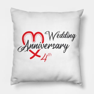 Funny Gift 4 years Wedding Marriage Pillow