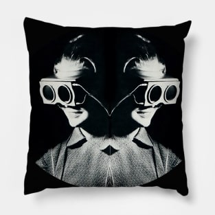 Vintage retro futuristic glasses Pillow