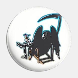 Relaxed Reaper Grey Pin