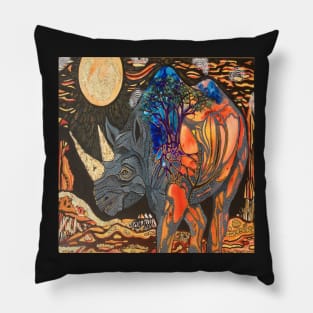 Rhino moon Pillow