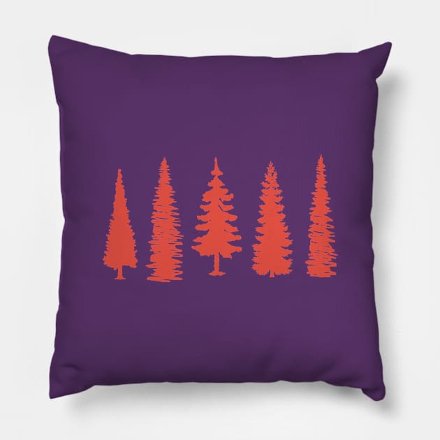 Trees silhouettes Pillow by PallKris