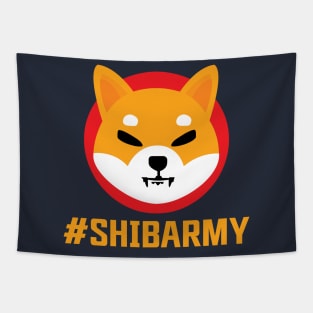 Shiba Inu, Shib Army Crypto, Shiba coin, Cryptocurrency, Bitcoin, Crypto Meme Tapestry