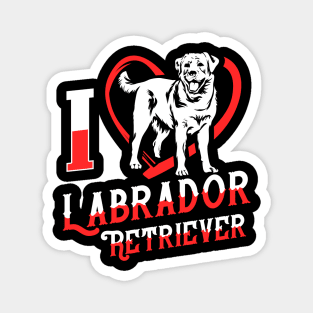 I Love Labrador Magnet