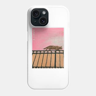 Cat on a Rail Phone Case