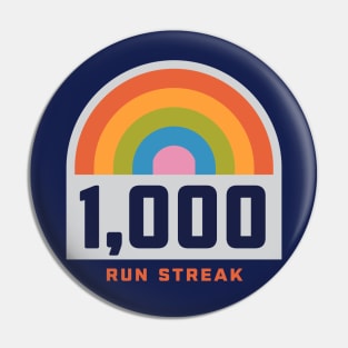 Run Streak Run Streaker 1,000 Days of Running Comma Day Pin