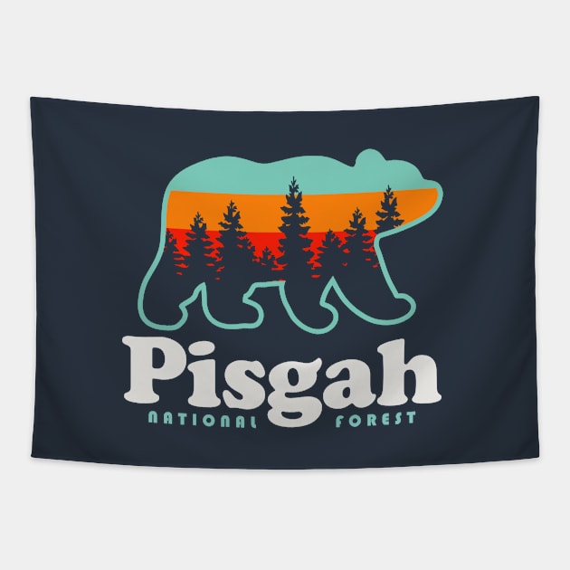 Pisgah National Forest Camping Hiking North Carolina Bear Tapestry by PodDesignShop