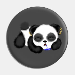 Sleepy Goth Panda Pin