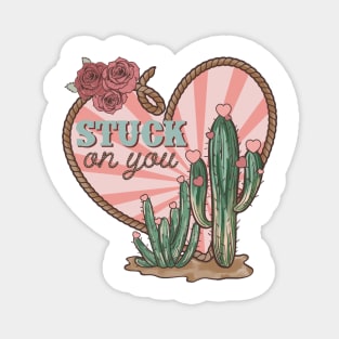 Stuck on You, Western Valentines Day Magnet