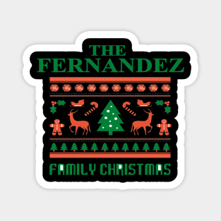 Family Christmas - Groovy Christmas FERNANDEZ family, Family Christmas T-shirt, Pjama t-shirt Magnet