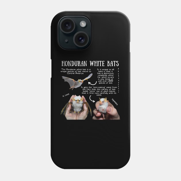 Animal Facts - Honduran White Bats Phone Case by Animal Facts and Trivias