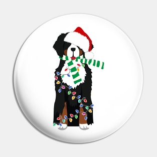 Christmas Bernese Mountain Holiday Dog Pin