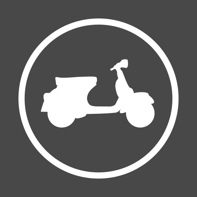 Scooter Icon White by Skatee