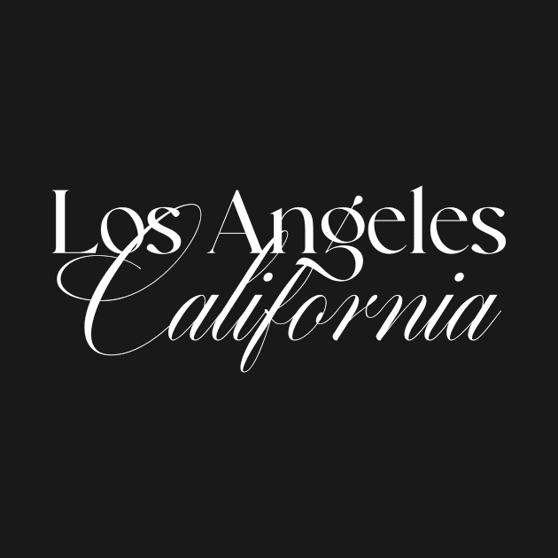 Los Angeles California word design by A Reel Keeper