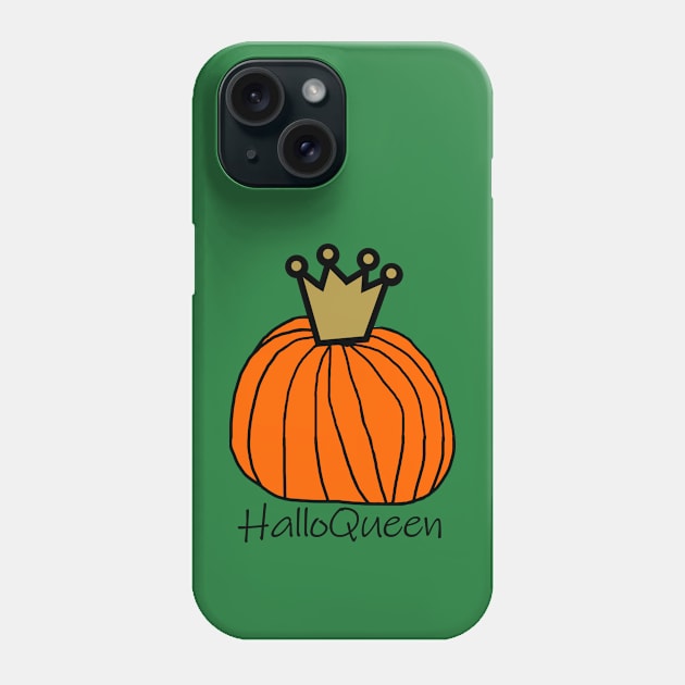 Halloween Pumpkin Queen Halloqueen Phone Case by ellenhenryart