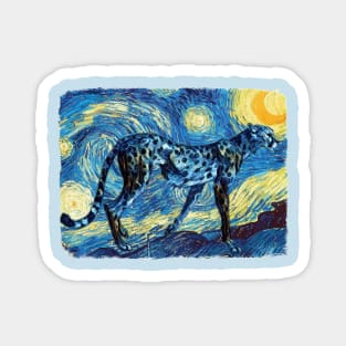 Cheetah Van Gogh Style Magnet