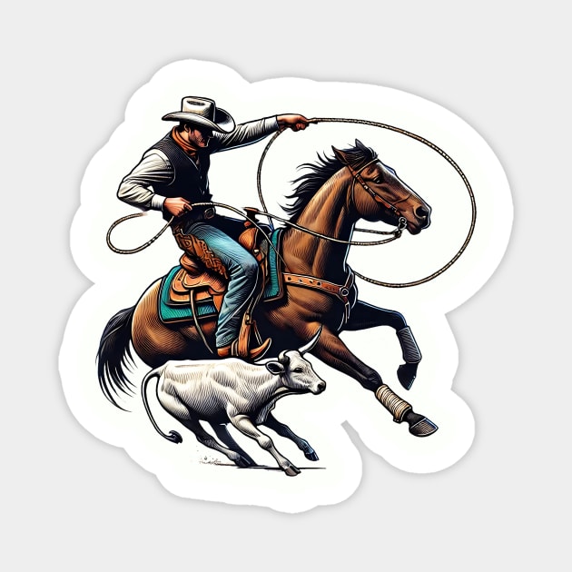 Cowboy Round Up Magnet by BA