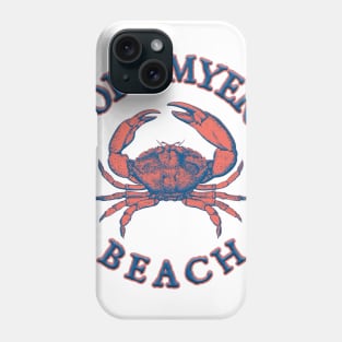 Fort Myers Beach, Florida with Stone Crab and Wind Rose (Two-Sided) Phone Case