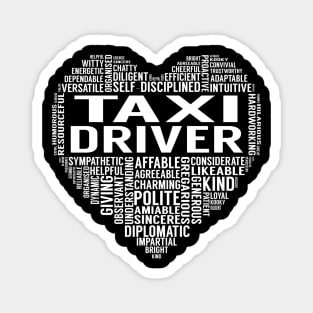 Taxi Driver Heart Magnet