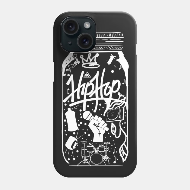 Hip Hop Music In A Jar Phone Case by UNDERGROUNDROOTS