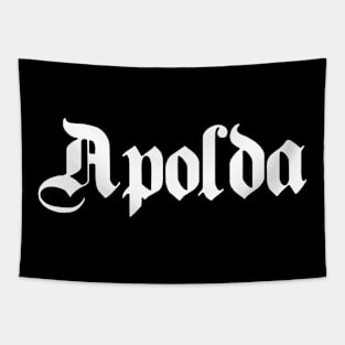 Apolda written with gothic font Tapestry