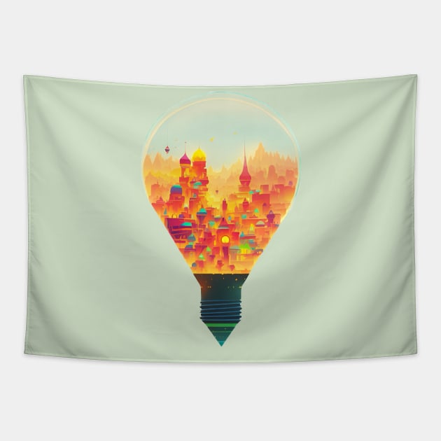 Bright idea the city Tapestry by Angie's Closet