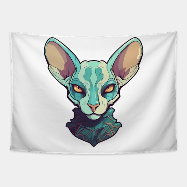 Sphynx cat Tapestry by RosaliArt