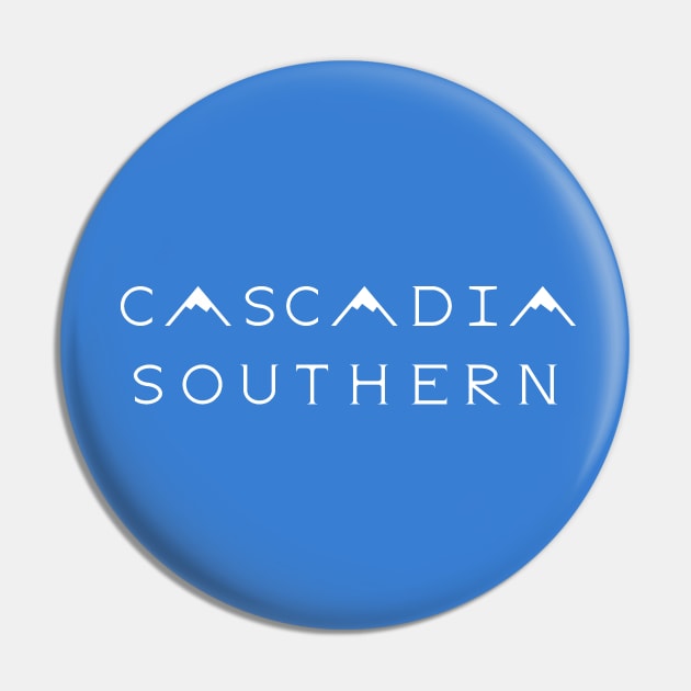 Cascadia Southern Logo (White) Pin by Cascadia Southern Railroad