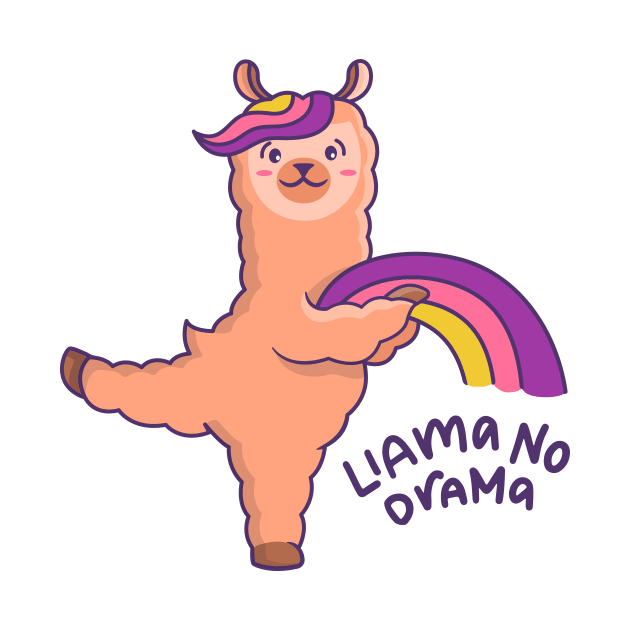 Cute Llama No Drama by mchda