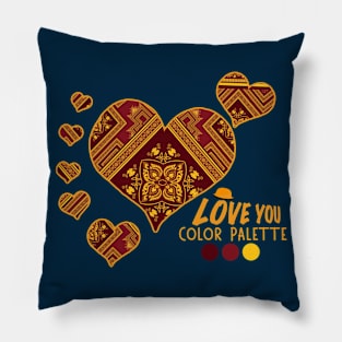 Love Flower Geometric Red Colorful #6 Pillow