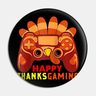 Funny Video Game Console Turkey Thanksgiving Gamers Gaming Pin