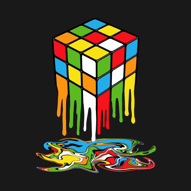 melting rubik cube by Babyborn