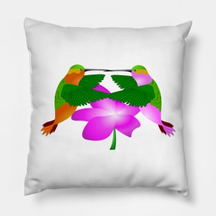 Hummingbirds (small image) Pillow