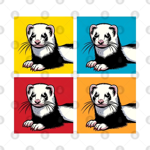 Pop Ferret Art - Cute Ferrets by PawPopArt