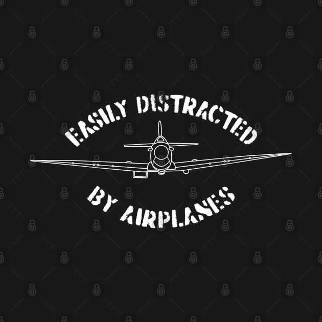 Easily distracted by airplanes by BearCaveDesigns