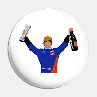 Carlos Sainz celebrating his P3 at the 2019 Brazilian Grand Prix podium Pin